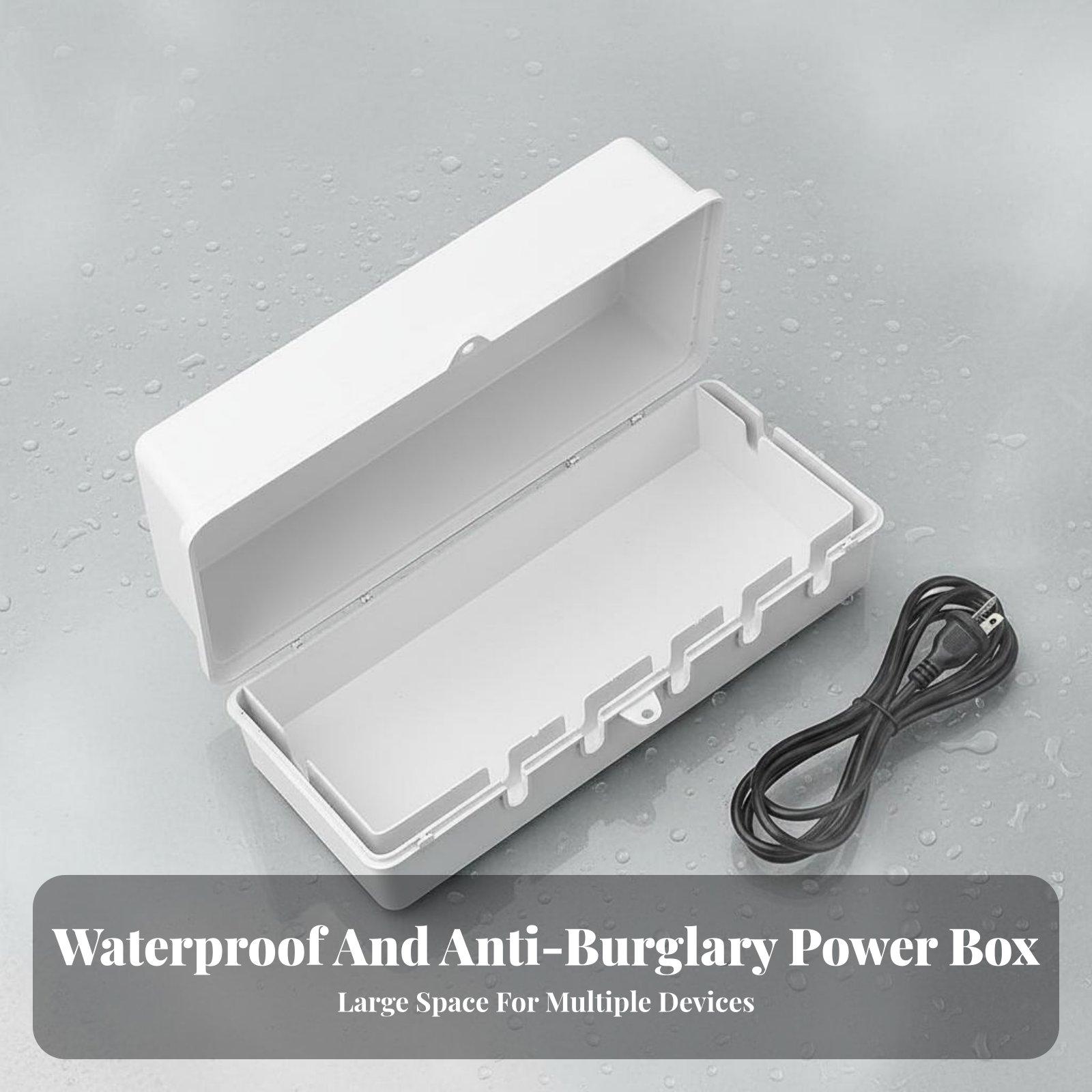 Outdoor Power Box Cover - กล่องปลั๊กไฟกันน้ำ ป้องกันฝุ่น พร้อมระบบล็อค สำหรับใช้งานกลางแจ้งในลานบ้าน สวน ระเบียง
