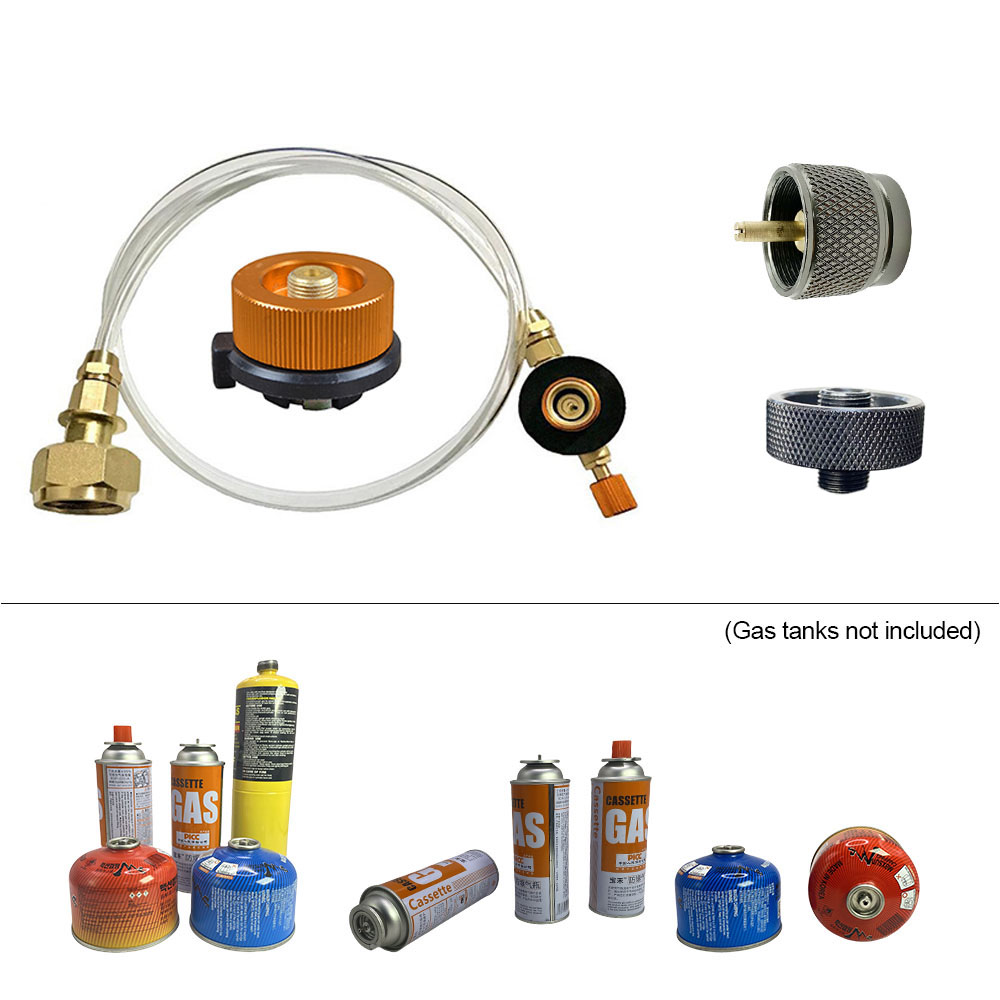 Outdoor Power Heater - อะแดปเตอร์เติมแก๊สสำหรับตั้งแคมป์กลางแจ้ง, อะแดปเตอร์เติมแก๊สเชื่อมต่อกับถังแก๊สหัวถังทรงกระบอกอุปกรณ์เสริมตัวแปลงวาล์ว