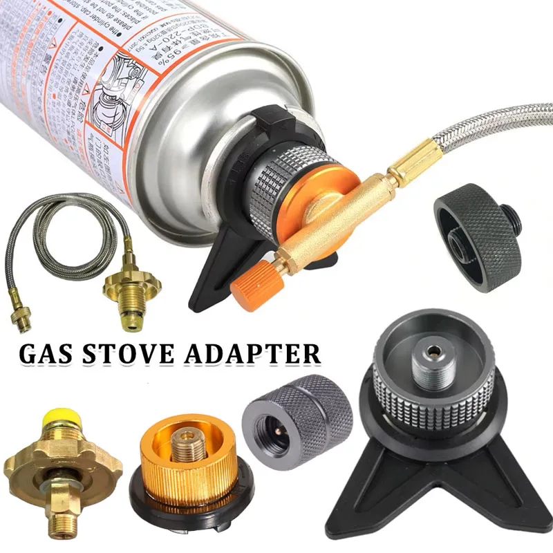 Outdoor Power Heater - อะแดปเตอร์กระป๋องบิวเทนกลางแจ้งเตาแก๊สแคมป์ปิ้ง Converter โพรเพนเติมแก๊สตลับหมึกถังอะแดปเตอร์บิวเทนแก๊สเตาอุปกรณ์เสริม