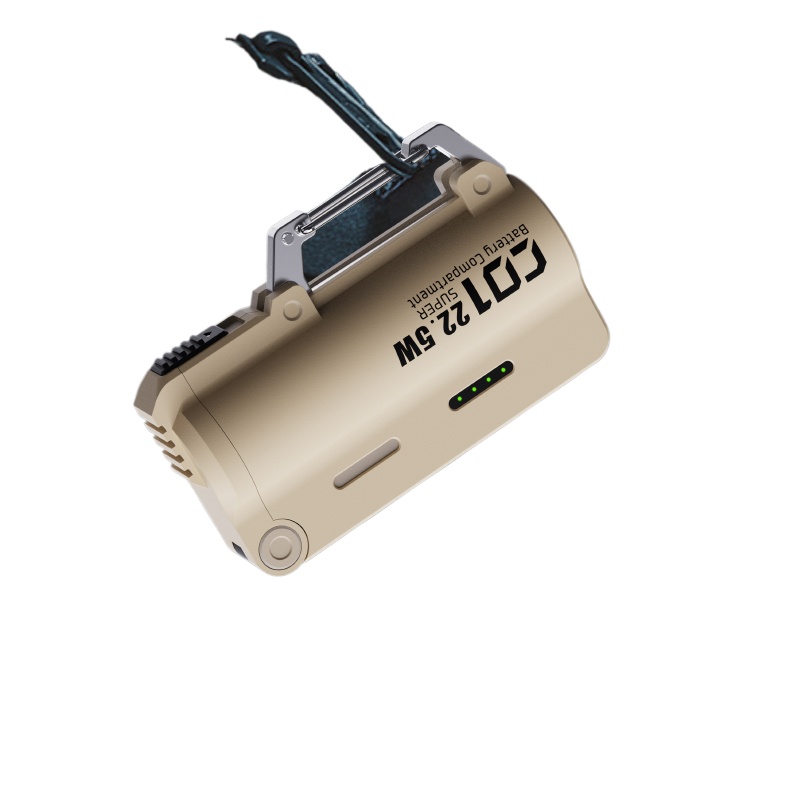Outdoor Power Bank - แบตเตอรี่สำรองพกพาขนาดเล็กสำหรับใช้งานกลางแจ้ง: 5000mAh, แบตเตอรี่เปลี่ยนได้, ฟังก์ชั่นชาร์จเร็วทรงพลัง - ไม่รวมแบตเตอรี่