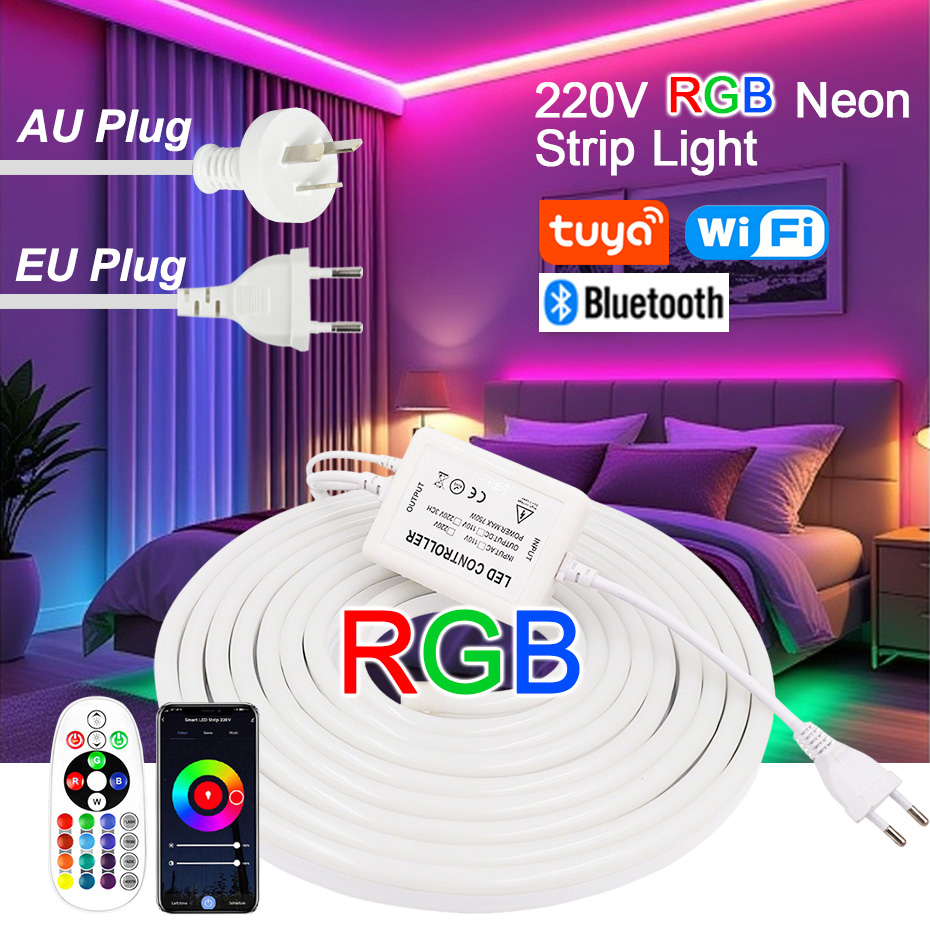 Outdoor Power Hub - ไฟ LED RGB แบบเส้น 220V พร้อมปลั๊กไฟ