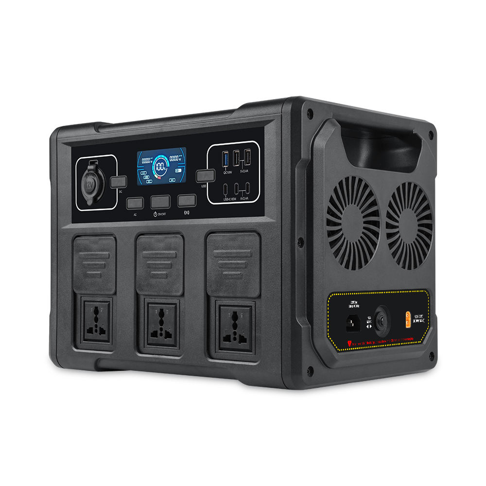 Power Outdoor - เครื่องกำเนิดไฟฟ้าพลังงานแสงอาทิตย์แบบพกพา 1200W, แบตเตอรี่ LiFePO4 สถานีพลังงาน MPPT