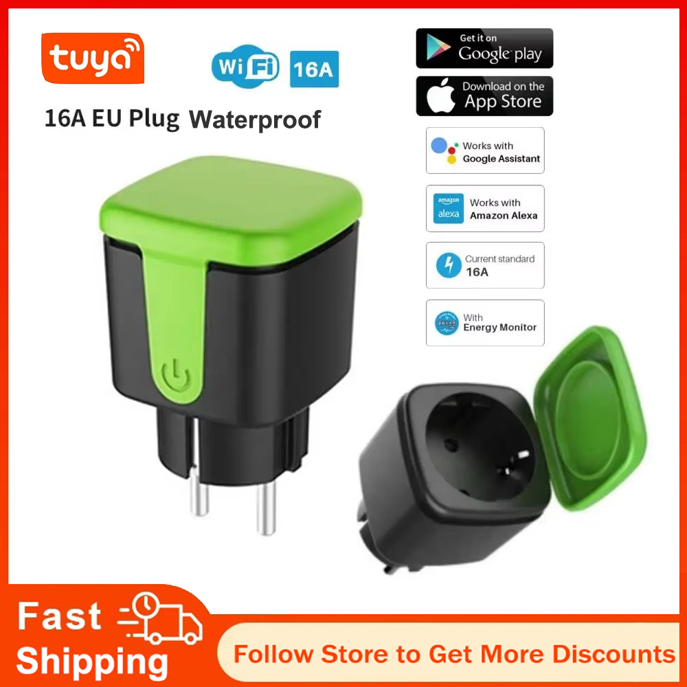 Outdoor Power Outlet - ปลั๊กไฟอัจฉริยะ Tuya EU 16A WiFi กันน้ำ