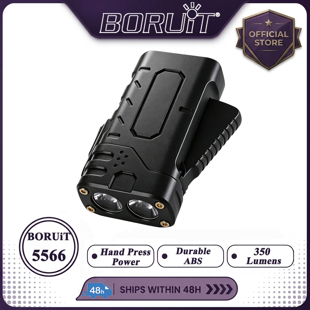 Outdoor Power For Camping - BORUIiT ไฟฉาย LED แบบหมุนมือ EDC ชาร์จไฟผ่าน