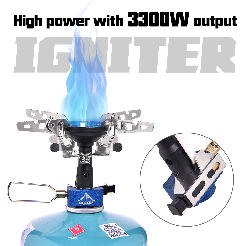 Outdoor Power Heater - เตาแก๊สปิกนิกสำหรับตั้งแคมป์กลางแจ้ง 3300 วัตต์ พร้อมอุปกรณ์จุดไฟ อุปกรณ์แคมป์ปิ้งแบบพกพา สำหรับนักท่องเที่ยว