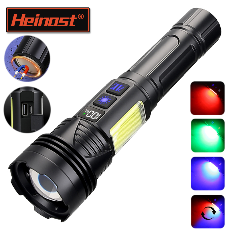 Outdoor Power Bank - ไฟฉาย LED พลังสูงแบบพกพา ชาร์จ USB ได้