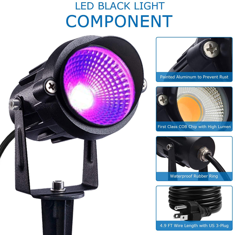 ไฟสปอตไลท์ฮาโลวีนสีดำพร้อมปลั๊ - Outdoor Power Hub บทวิจารณ์และราคา