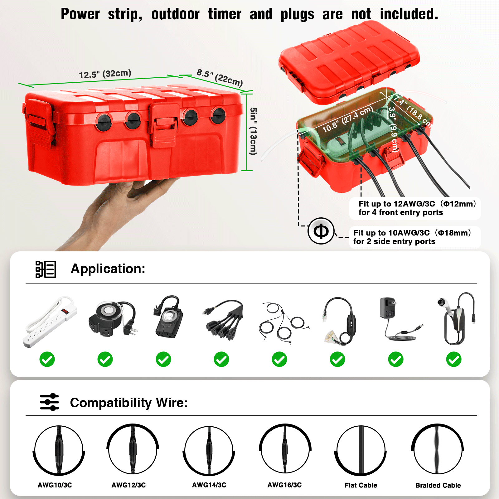 กล่องต่อสายไฟกันน้ำกลางแจ้ง IP - Outdoor Power Box Cover บทวิจารณ์และราคา