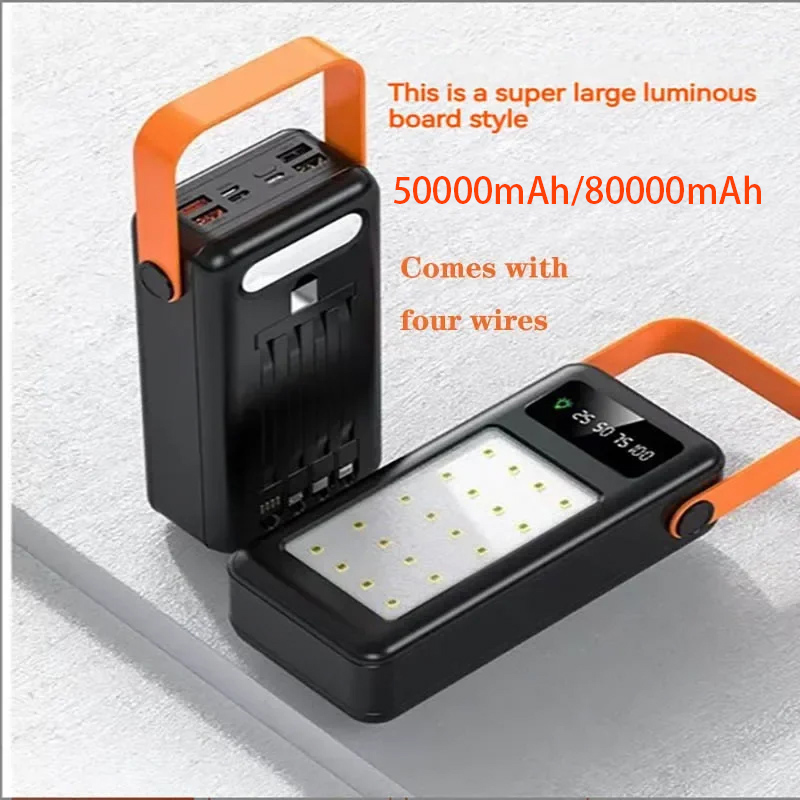 แบตเตอรี่สำรองพกพา 50000mAh 80 - Outdoor Power Bank บทวิจารณ์และราคา