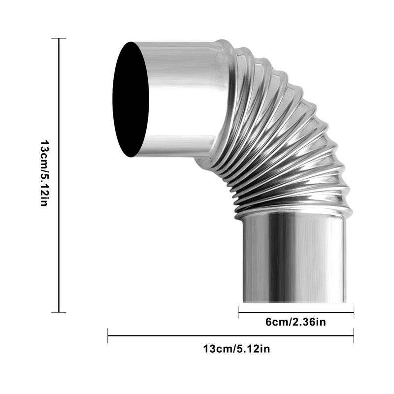 60/75 มม.สแตนเลส 90 องศาข้อศอก - Outdoor Power Heater บทวิจารณ์และราคา