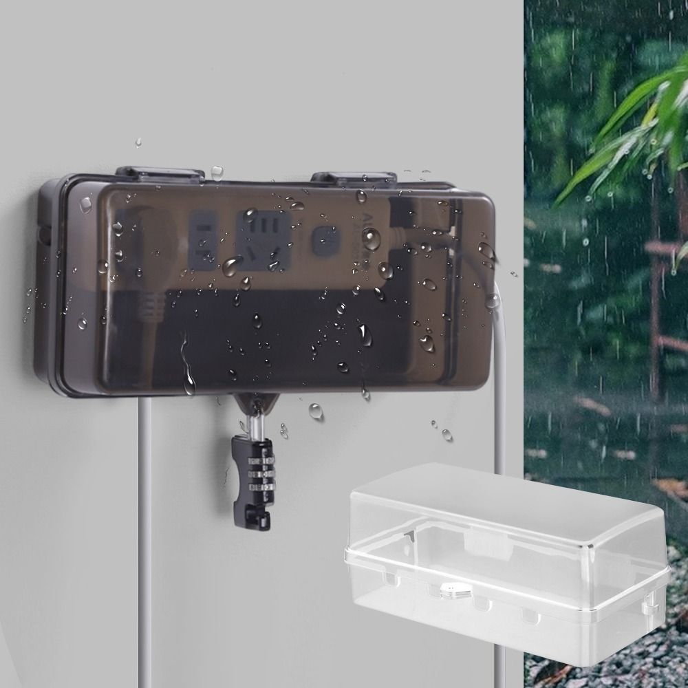 กล่องปลั๊กพลาสติกทนทาน ป้องกัน - Outdoor Power Box Cover บทวิจารณ์และราคา