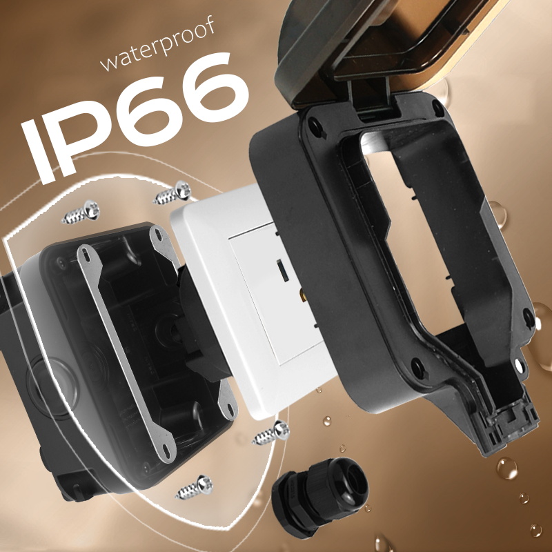 Avoir IP66 ซ็อกเก็ตกันน้ําผนัง - Outdoor Power Outlet บทวิจารณ์และราคา