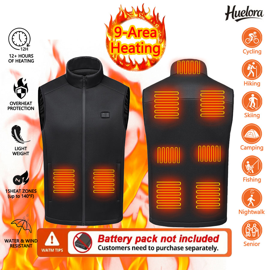 เสื้อกั๊กอุ่นสำหรับฤดูหนาว 9 จ - Outdoor Power Bank บทวิจารณ์และราคา