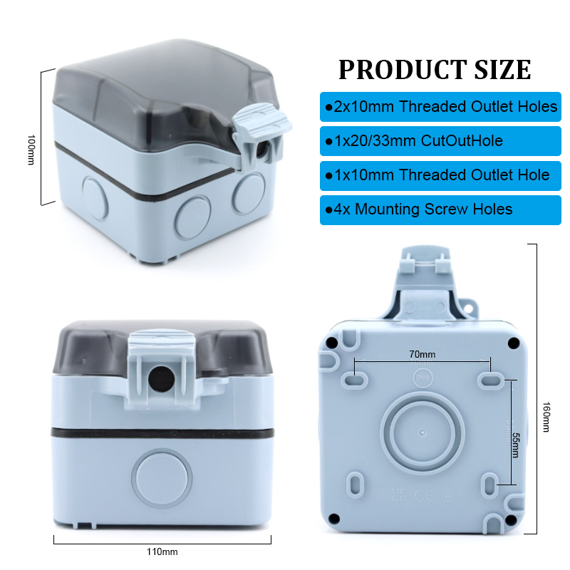 กล่องปลั๊กไฟกลางแจ้งกันน้ำ IP6 - Outdoor Power Outlet บทวิจารณ์และราคา