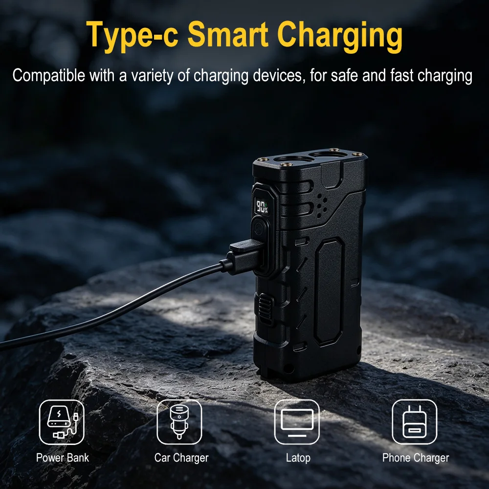 BORUIiT ไฟฉาย LED แบบหมุนมือ E - Outdoor Power For Camping บทวิจารณ์และราคา
