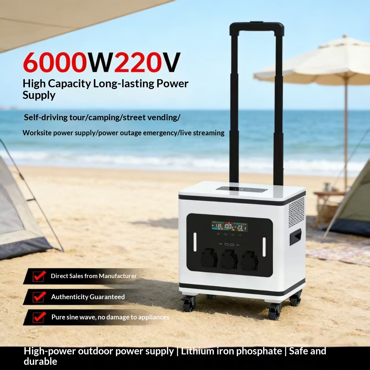 แบตเตอรี่ลิเธียมไอออน แหล่งจ่า - Power Outdoor บทวิจารณ์และราคา
