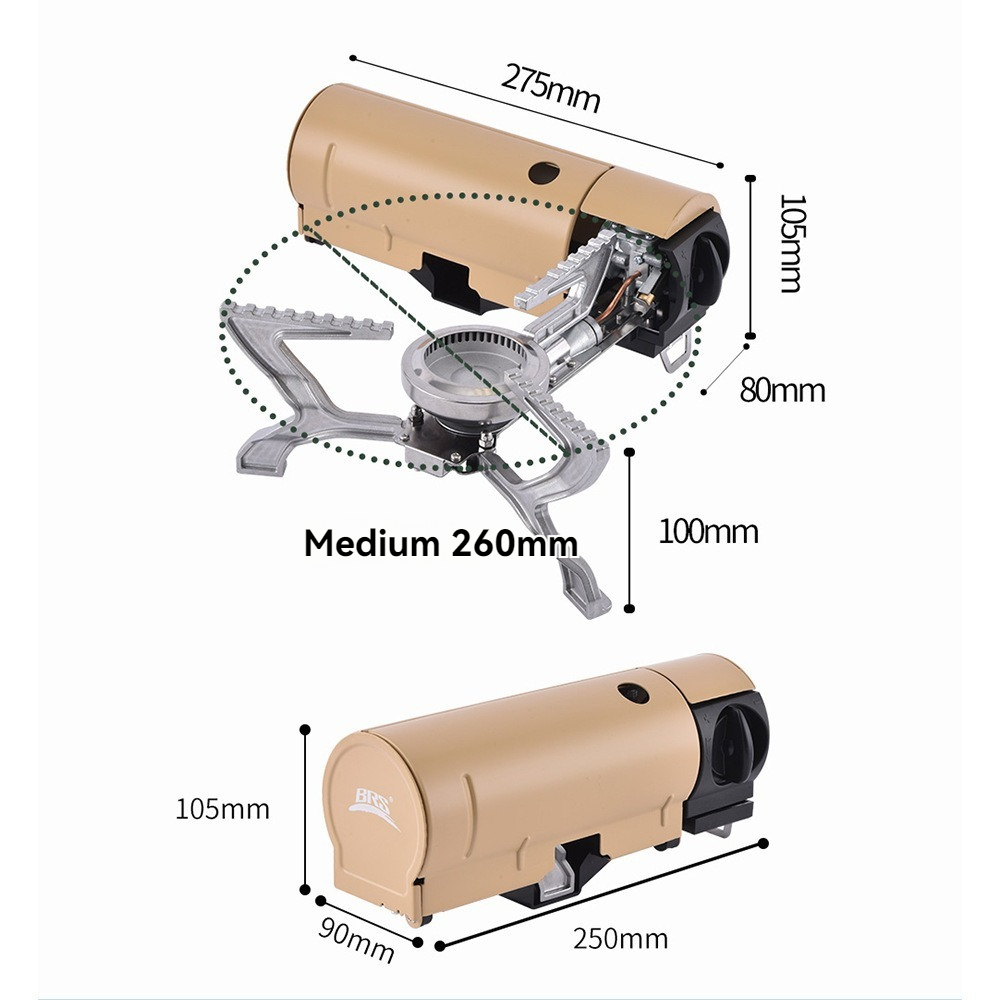 BRS-99 Camping กลางแจ้งแบบพกพา - Outdoor Power Heater บทวิจารณ์และราคา